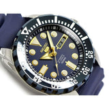 SEIKO 5 SRP605K2P DIVER AUTOMATIC MEN'S BLUE RUBBER STRAP WATCH