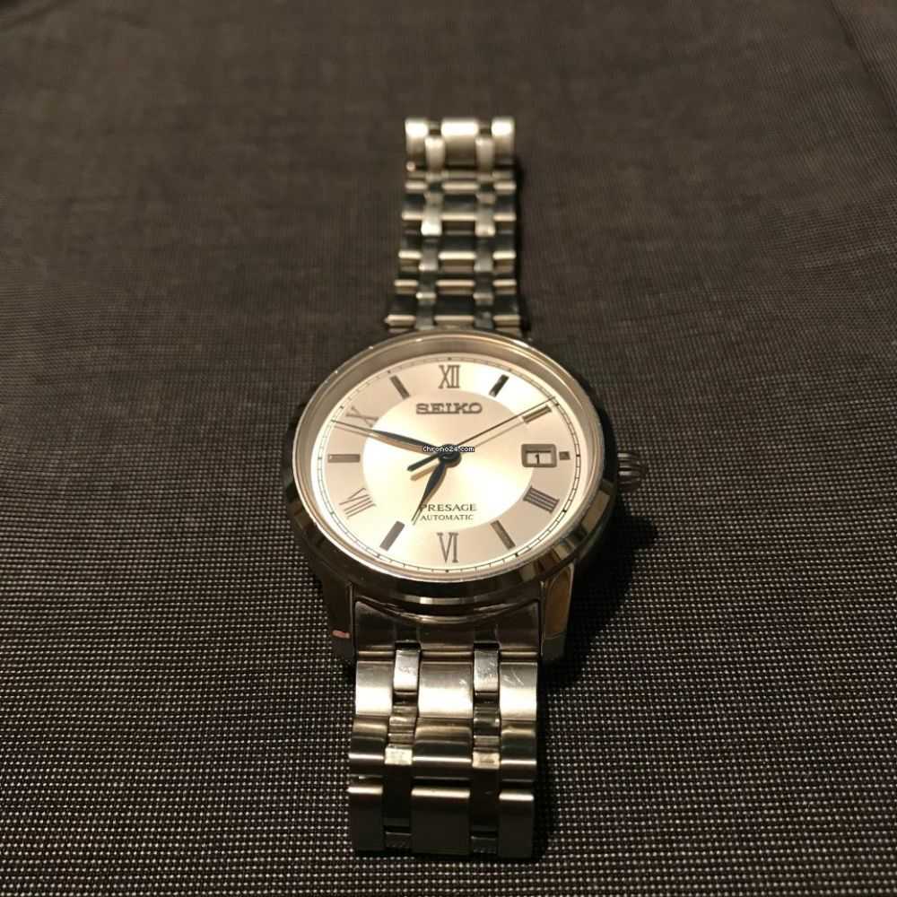 SEIKO PRESAGE SRPC05J1 AUTOMATIC STAINLESS STEEL MEN'S SILVER WATCH - H2 Hub Watches