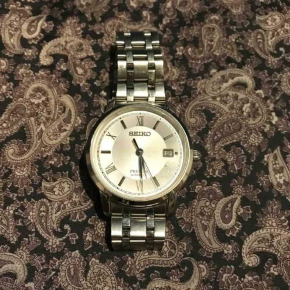 SEIKO PRESAGE SRPC05J1 AUTOMATIC STAINLESS STEEL MEN'S SILVER WATCH - H2 Hub Watches