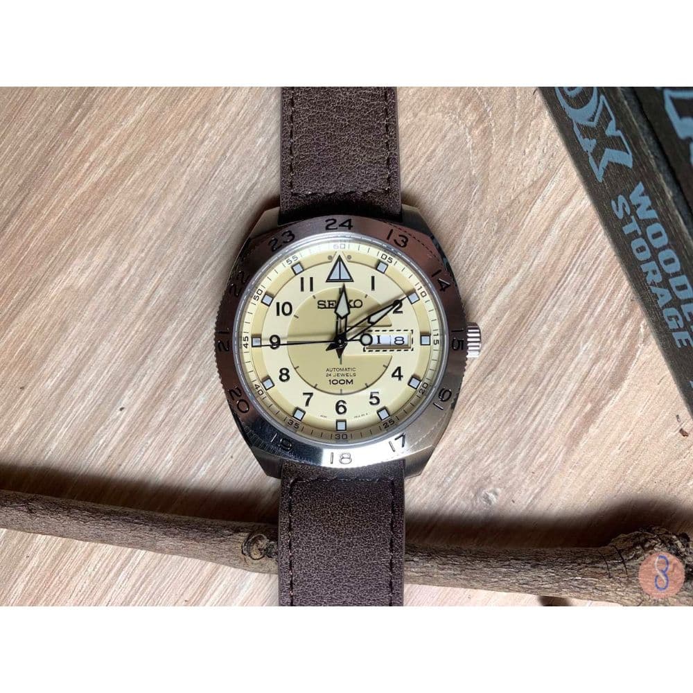 SEIKO GENERAL SRPC71K1 BROWN LEATHER MEN'S WATCH - H2 Hub Watches