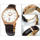 SEIKO PRESAGE SRPD42J1P BROWN LEATHER MEN'S WATCH