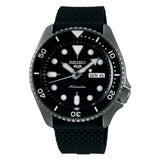 Seiko 5 SRPD65K2 Black Silicone Strap Men's Watch
