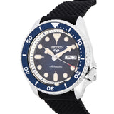 Seiko 5 Sports SKX Suits Style Blue Silicone Strap Men Watch SRPD71K2P