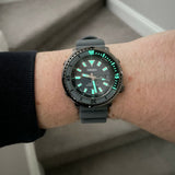 SEIKO DIVER'S SRPE31J1P GRAY SILICON STRAP MEN'S WATCH