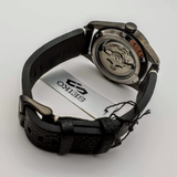 Seiko 5 Sports Black Leather Strap Men Watch SRPG41K1P