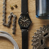 Seiko 5 Sports Black Leather Strap Men Watch SRPG41K1P