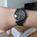 Seiko 5 Sports Black Leather Strap Men Watch SRPG41K1P
