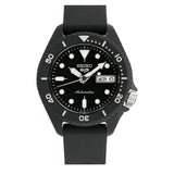 Seiko 5 Sports Automatic Black Dial And Silicone Strap Men Watch SRPG87K1
