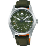 SEIKO 5 SRPH29K1 GREEN TEXTILE LEATHER MEN WATCH