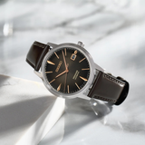SEIKO PRESAGE SRPJ17J1 BROWN LEATHER MEN WATCH