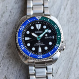 Seiko Diver's Automatic Black Dial Silver Stainless Steel Strap Men Watch SRPJ35K1