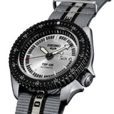 Seiko 5 Sports Automatic Silver Dial Gray Nylon Strap Men Watch SRPJ79K1