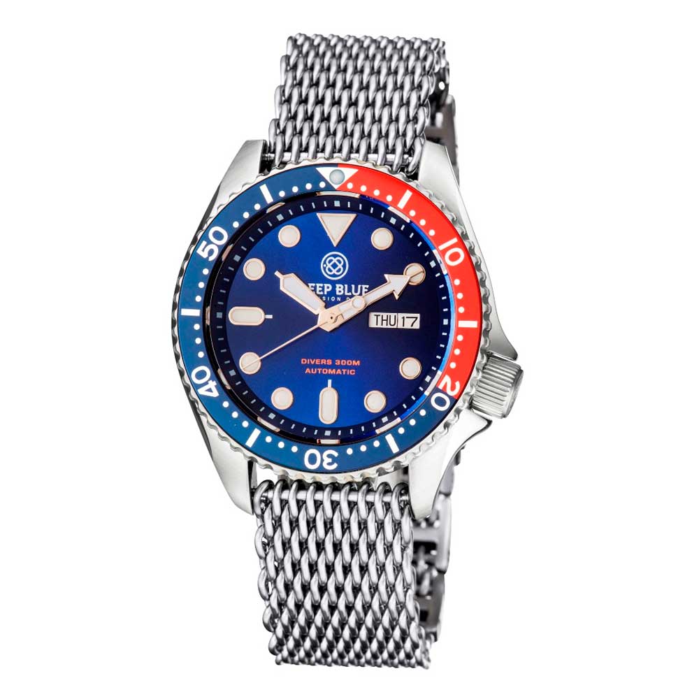 DEEP BLUE NATO DIVER #NATODIVERSSPEPSI DIVER'S WATCH - H2 Hub Watches