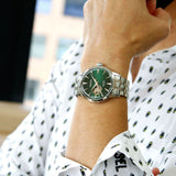 SEIKO PRESAGE SSA441J1 GREEN DIAL SILVER STAINLESS STEEL MEN'S WATCH