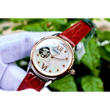 SEIKO LUKIA SSA790J1 RED LEATHER WOMEN'S WATCH