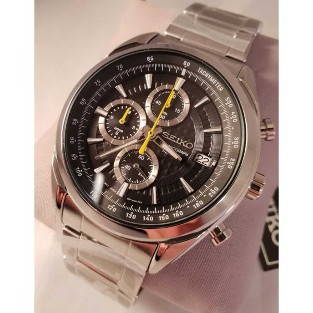 SEIKO GENERAL SSB175P1 CHRONOGRAPH STAINLESS STEEL MEN'S SILVER WATCH - H2 Hub Watches