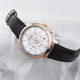 SEIKO GENERAL SSB342P1 CHRONOGRAPH LEATHER STRAP MEN'S WATCH