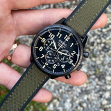 SEIKO CHRONOGRAPH SSB369P1 GREEN STRAP MEN WATCH