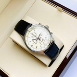 SEIKO GENERAL SSB383P1P BLACK LEATHER MEN WATCH