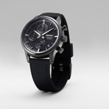 Seiko Chronograph Black Dial And Silicone Strap Men Watch SSB393P1P