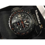 SEIKO PROSPEX SSC263P1 SOLAR CHRONOGRAPH STAINLESS STEEL MEN'S BLACK WATCH - H2 Hub Watches