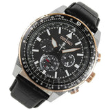 SEIKO PROSPEX SSC611P1P SOLAR BLACK LEATHER MEN'S WATCH