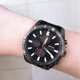 SEIKO CRITERIA SSC657P1 SOLAR CHRONOGRAPH STAINLESS STEEL MEN'S BLACK WATCH