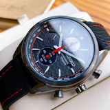 Seiko Chronograph Black Dial And Silicone Strap Men Watch SSC777P1P