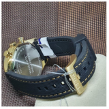 Seiko Chronograph Black Dial And Silicone Strap Men Watch SSC804P1P
