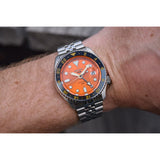 Seiko GMT SSK005K1 Orange Dial Stainless Steel Men Watch