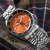 Seiko GMT SSK005K1 Orange Dial Stainless Steel Men Watch