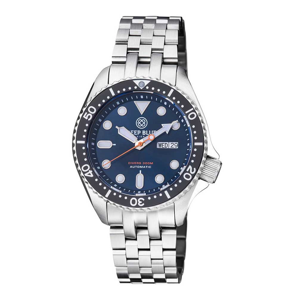 DEEP BLUE NATO DIVER #NATOBLKBEZDARKBLUEBRACELET DIVER'S WATCH - H2 Hub Watches