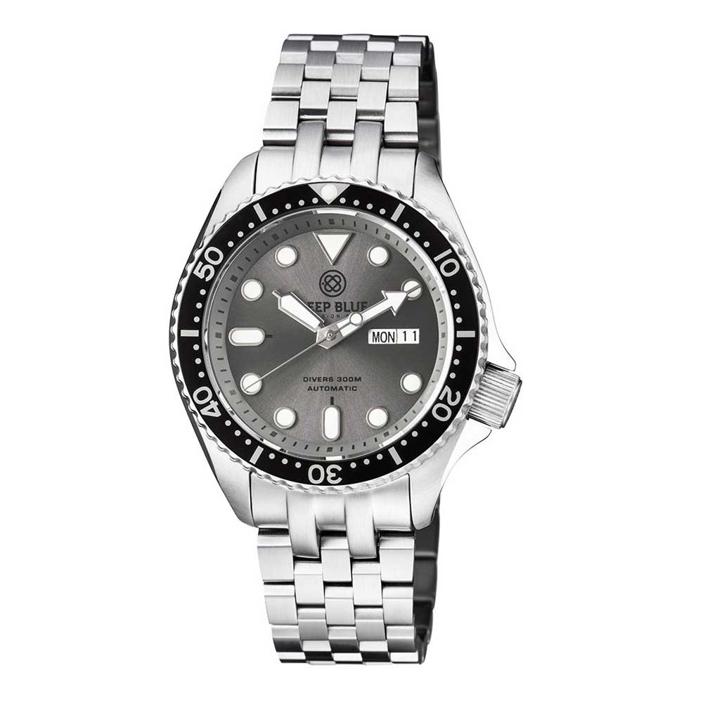 DEEP BLUE NATO DIVER #NATOBLKBEZGREYBRACELET DIVER'S WATCH - H2 Hub Watches