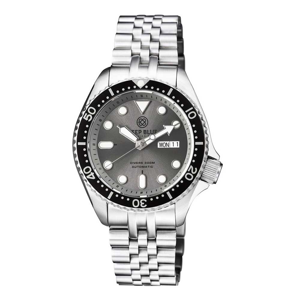 DEEP BLUE NATO DIVER #NATOBLKBEZGREYBRACELET DIVER'S WATCH - H2 Hub Watches