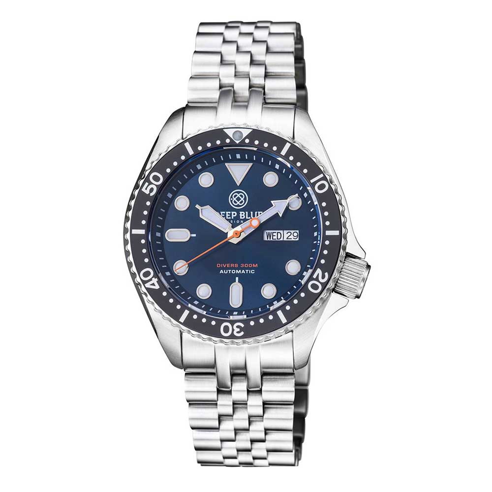 DEEP BLUE NATO DIVER #NATOBLKBEZDARKBLUEBRACELET DIVER'S WATCH - H2 Hub Watches