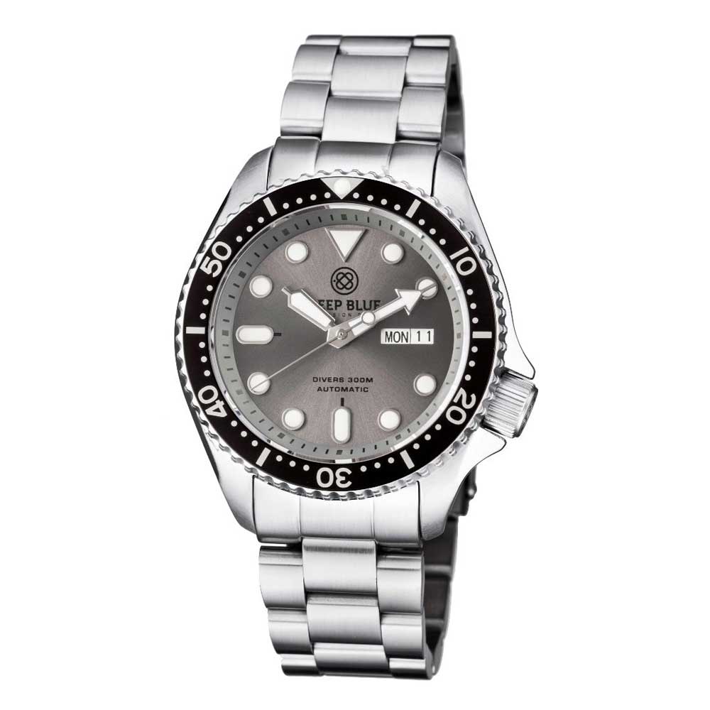 DEEP BLUE NATO DIVER #NATOBLKBEZGREYBRACELET DIVER'S WATCH - H2 Hub Watches