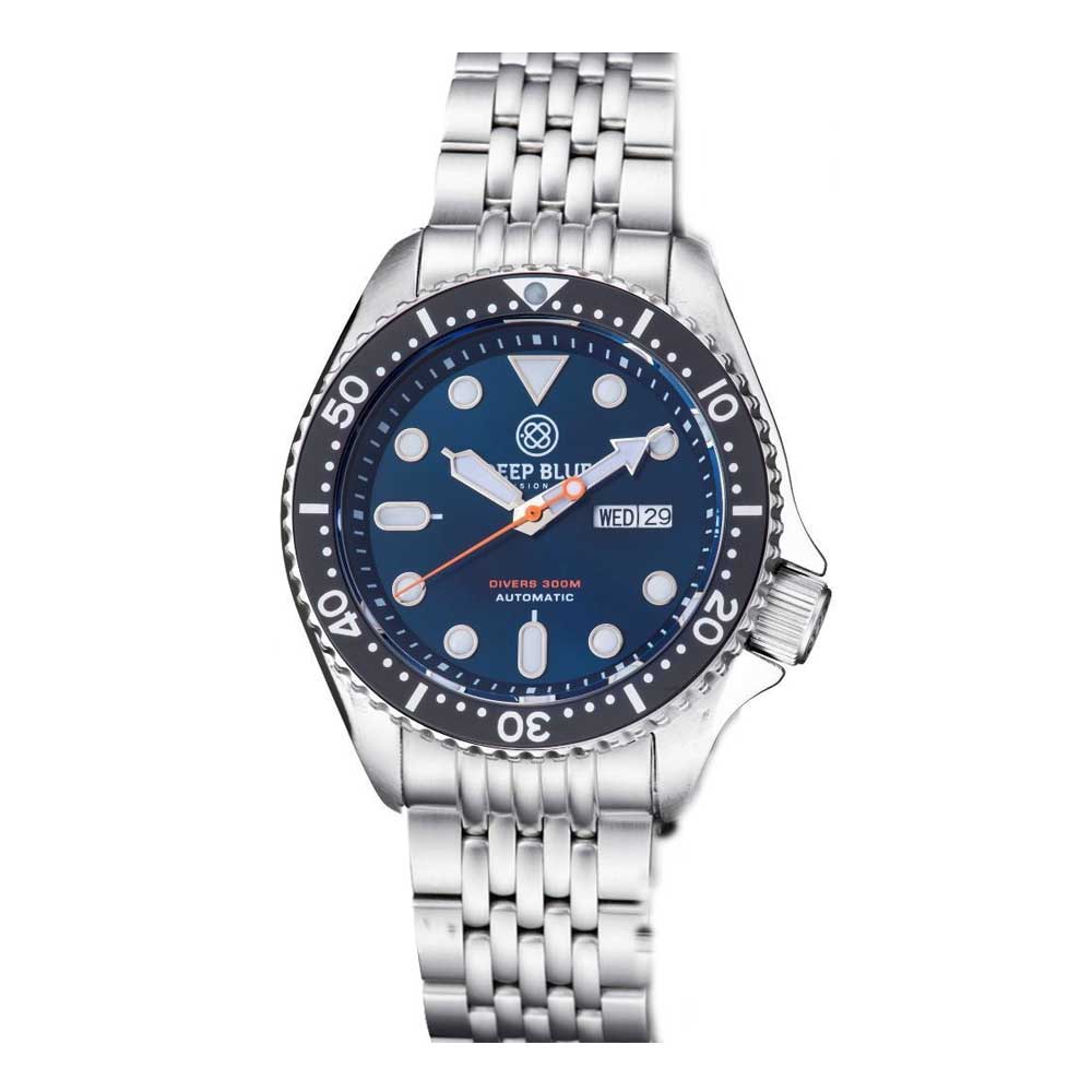 DEEP BLUE NATO DIVER #NATOBLKBEZDARKBLUEBRACELET DIVER'S WATCH - H2 Hub Watches