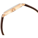 Seiko White Dial And Brown Leather Strap Men Watch SUP854P1P