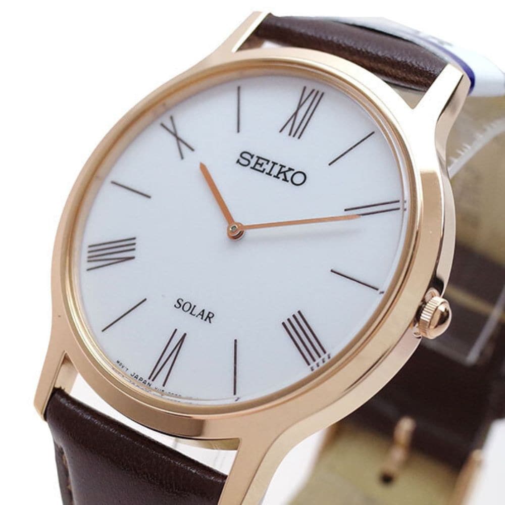 SEIKO GENERAL SUP854P1 RED LEATHER MEN'S WATCH - H2 Hub Watches