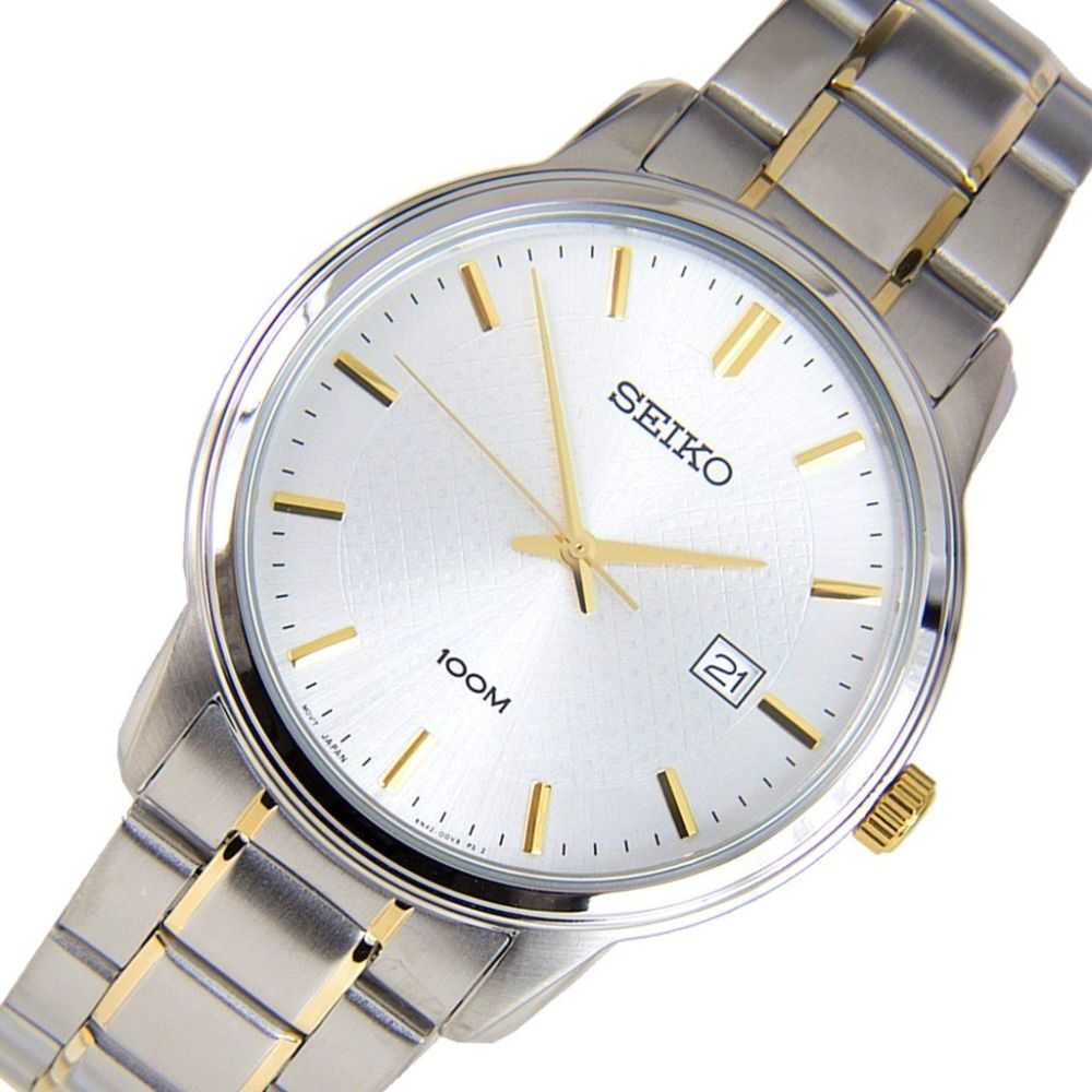 SEIKO GENERAL NEO CLASSIC SUR197P1 ANALOG STAINLESS STEEL MEN'S TWO TONE WATCH - H2 Hub Watches