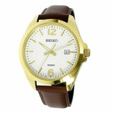 SEIKO SUR216P1P BROWN LEATHER MEN'S WATCH