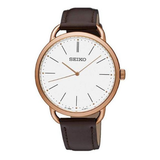 SEIKO GENERAL SUR234P1 BROWN LEATHER MEN'S WATCH