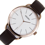 SEIKO GENERAL SUR234P1 BROWN LEATHER MEN'S WATCH