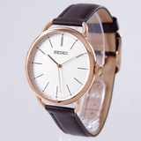 SEIKO GENERAL SUR234P1 BROWN LEATHER MEN'S WATCH