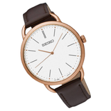 SEIKO GENERAL SUR234P1 BROWN LEATHER MEN'S WATCH