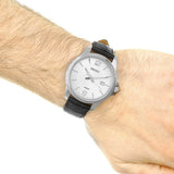 SEIKO GENERAL SUR249P1 BLACK LEATHER MEN'S WATCH