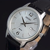 SEIKO GENERAL NEO CLASSIC SUR265P1P ANALOG BLACK LEATHER STRAP MEN'S WATCH