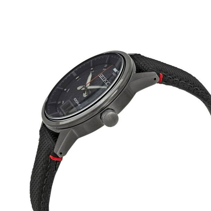SEIKO GENERAL SPORTS  SUR271P1 MEN'S BLACK NYLON STRAP WATCH - H2 Hub Watches