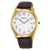 SEIKO SUR306P1P BROWN LEATHER MEN'S WATCH