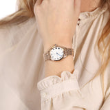 Seiko Analog White Dial Rose Gold Stainless Steel SUR332P1